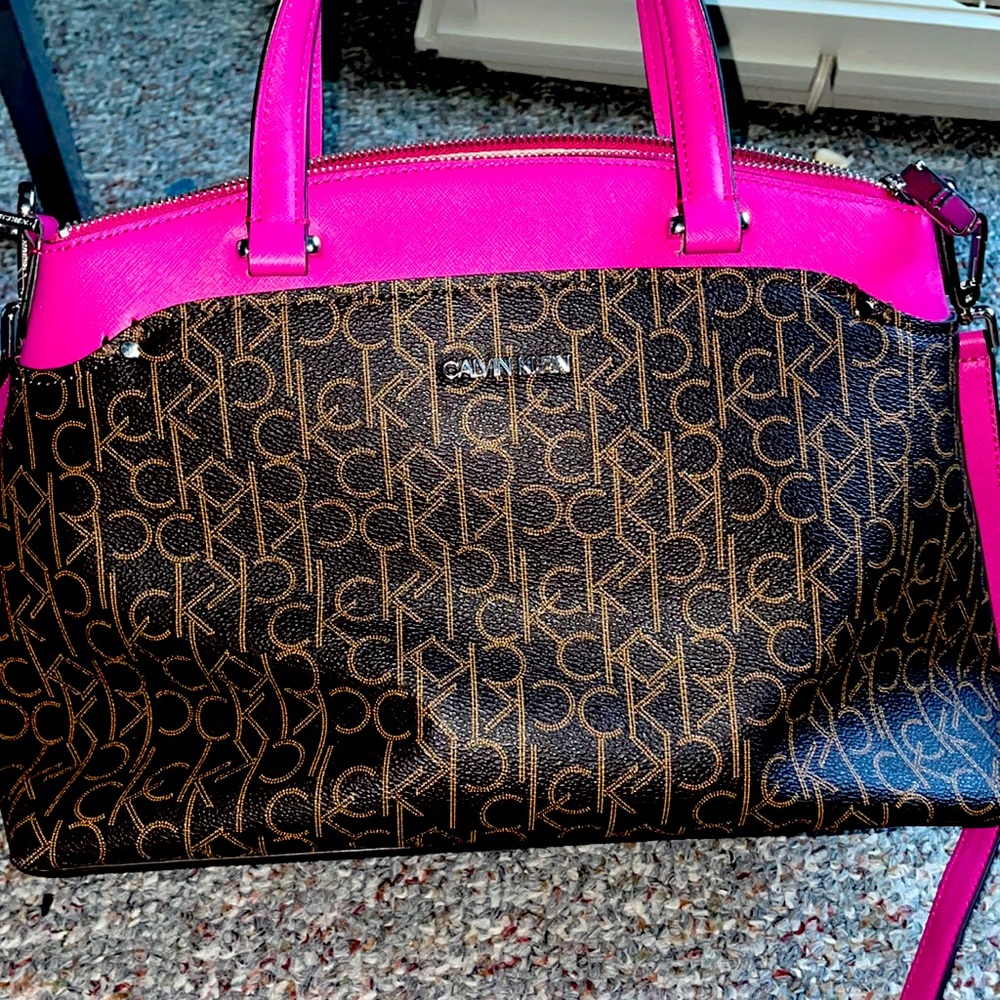 Pink and Brown Calvin Klein Purse